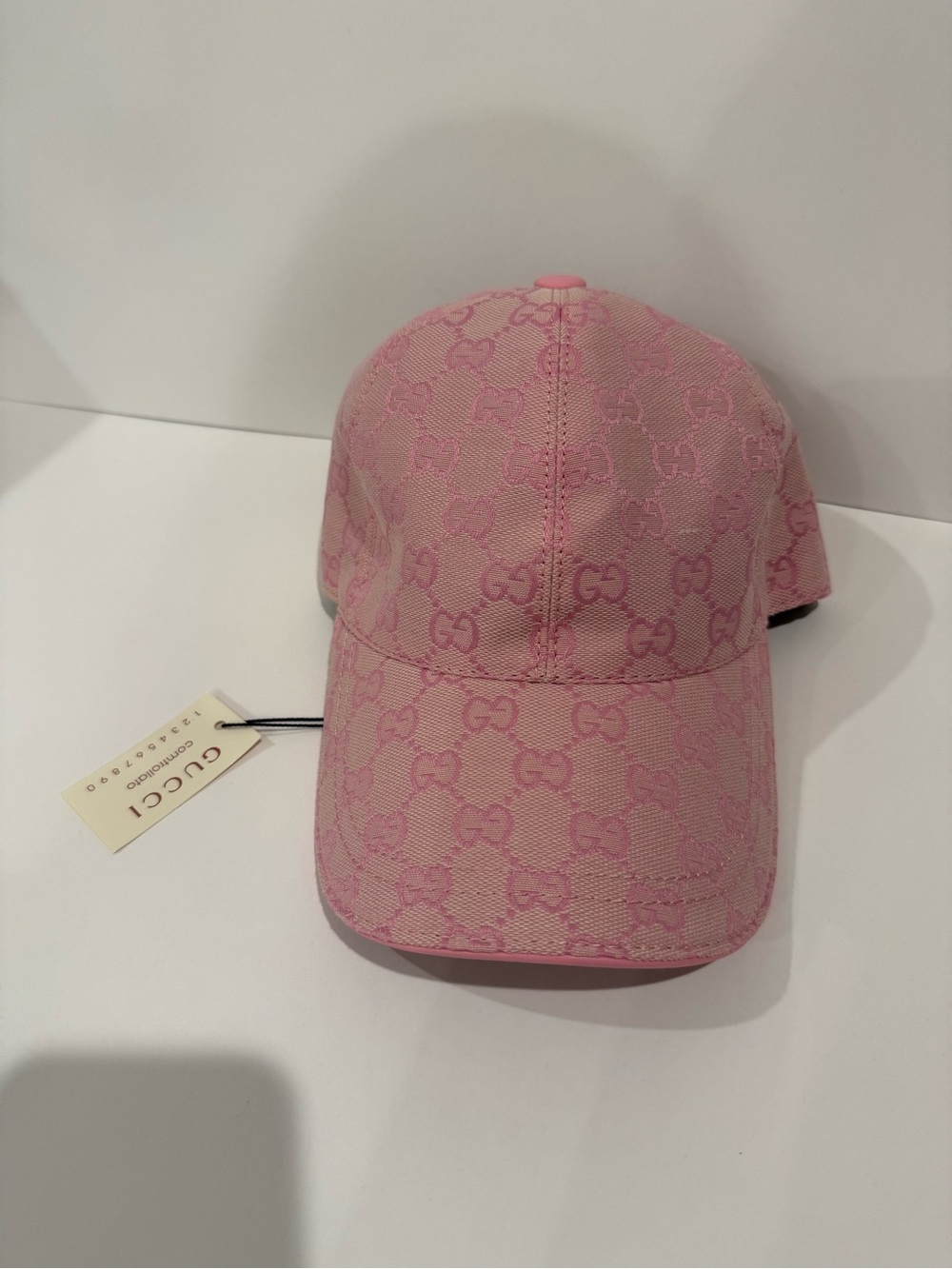 Gucci Pink GG Monogram Baseball Cap